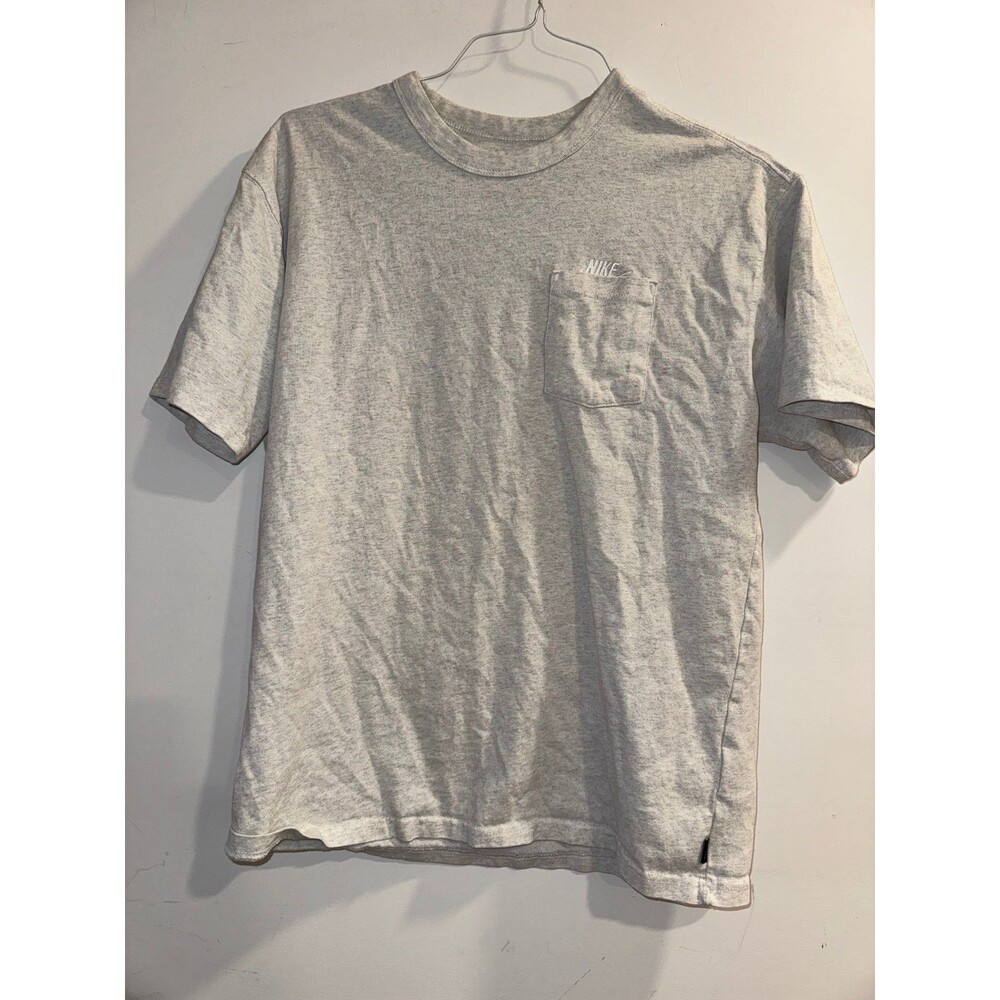 Men’s Nike Light Gray Loose Fit Embroidered Logo Shirt-Size Medium